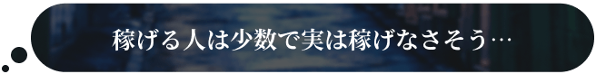 稼げる人は少数で実は稼げなさそう…